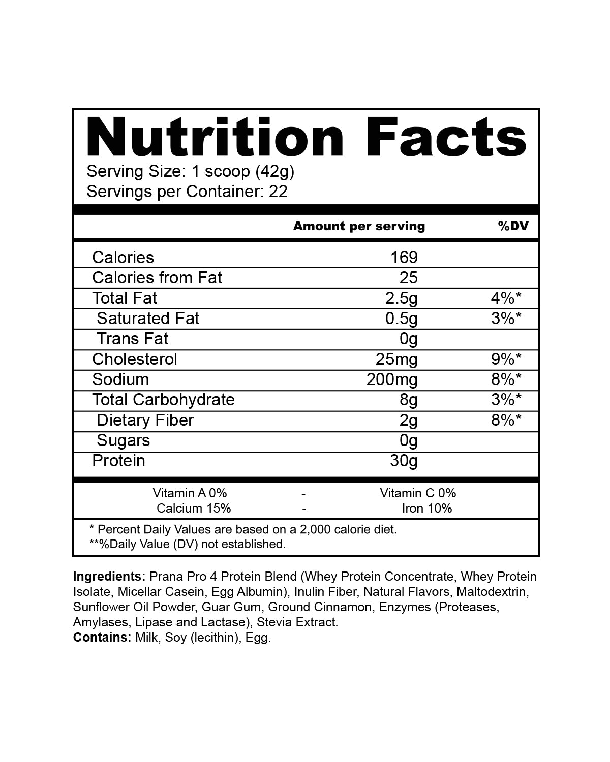 Prana-Pro 4 Protein Cinnamon Cream Swirl - 2lb