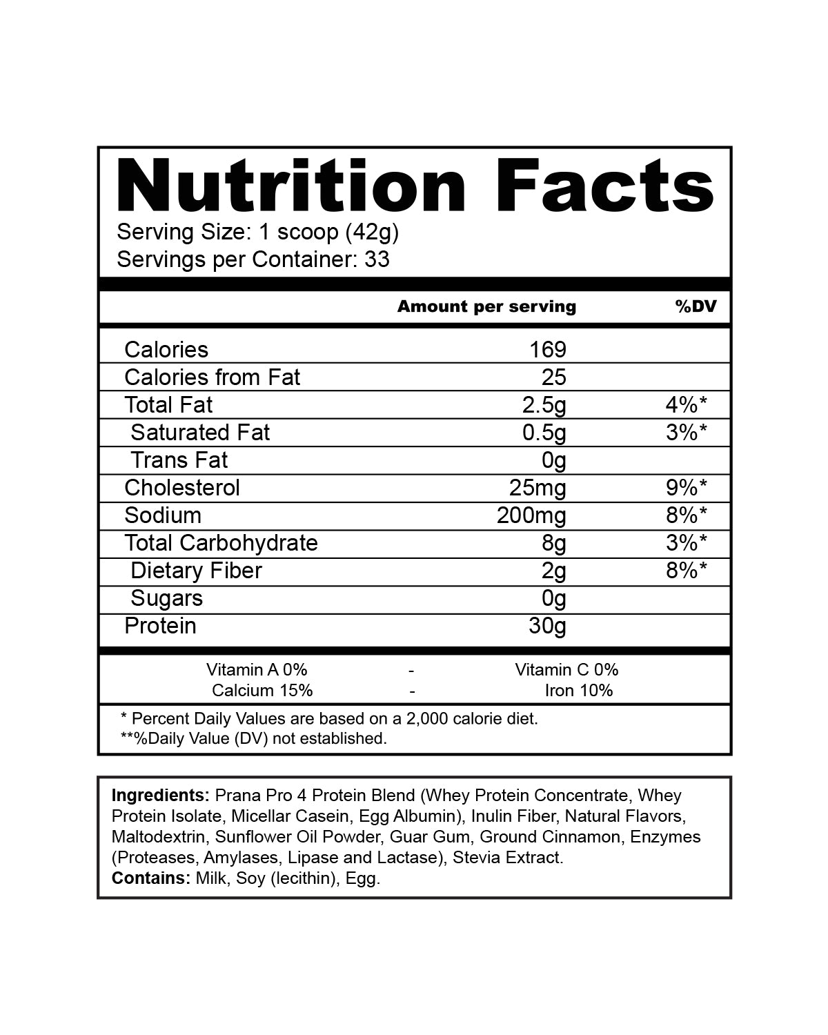 Prana-Pro 4 Protein Cinnamon Cream Swirl