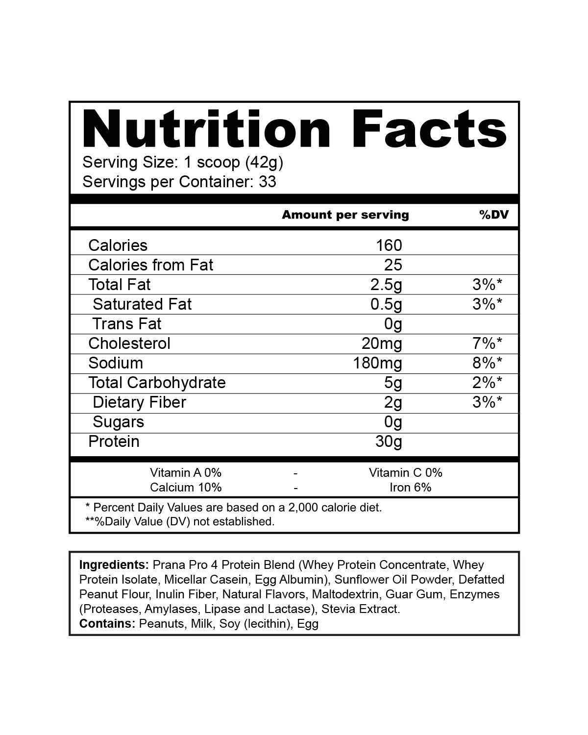 Prana-Pro 4 Protein Chocolate Peanut Butter