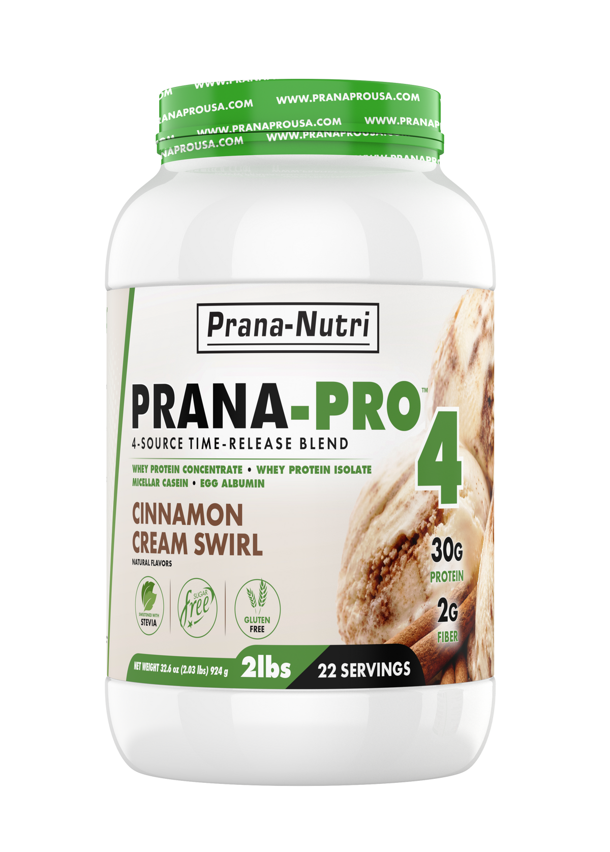Prana-Pro 4 Protein Cinnamon Cream Swirl - 2lb